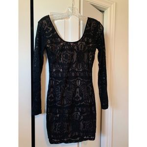 Dynamite Black and Gold cocktail dress